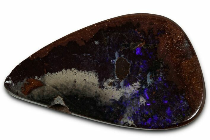 Purple Boulder Opal Cabochon - Queensland, Australia #351836